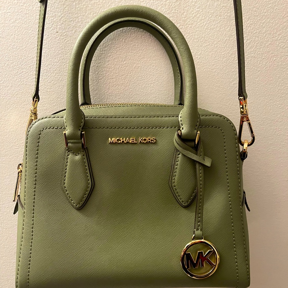 Michael Kors sage green crossbody/handbag